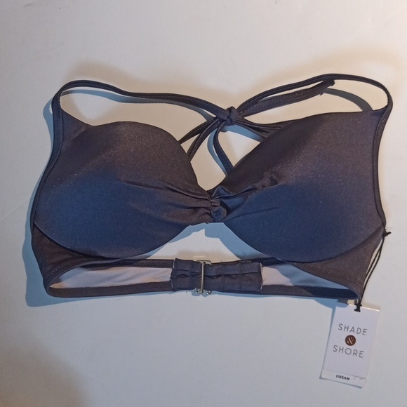 34B Shade & Shore Women's Wire Bikini Top - Purple Steel - Picture 2 of 7